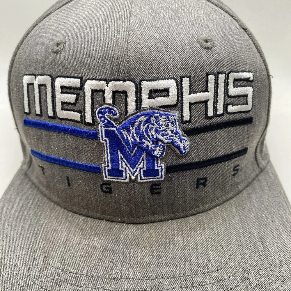 Memphis Tigers Hat 47‎ Brand Snapback Captain Gray Flat bill VGC Cleaned